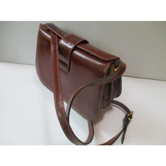 *Harve Benard Vintage Cognac Patent Hard Shell Bag - Picture 5 of 6